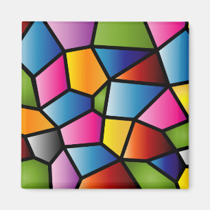 Abstrakter beflecktes Glas-Magnet Magnet