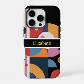Abstrakter benutzerdefinierter Name Moderne geomet iPhone 16 Pro Hülle