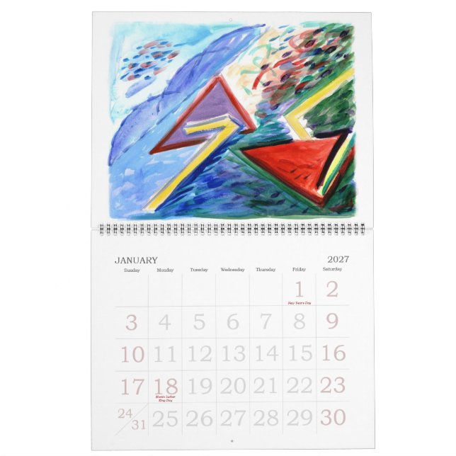 Abstrakter Bildkalender Kalender (Jan 2027)
