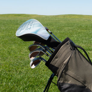 Abstrakter blauer Himmel und Wolken Golf Headcover