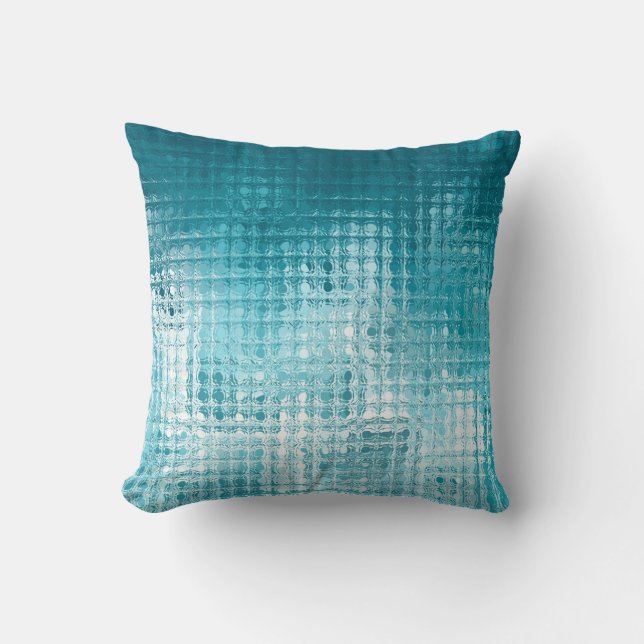 Abstrakter, blauer Hintergrund Kissen (Vorderseite)
