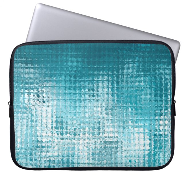 Abstrakter, blauer Hintergrund Laptopschutzhülle (Vorderseite)