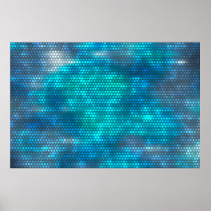 Abstrakter blauer Hintergrund Poster