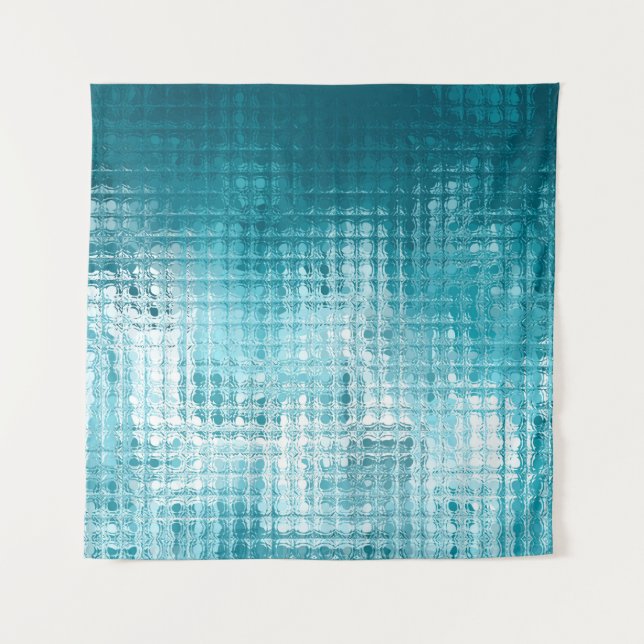 Abstrakter, blauer Hintergrund Wandteppich (Vorderseite)