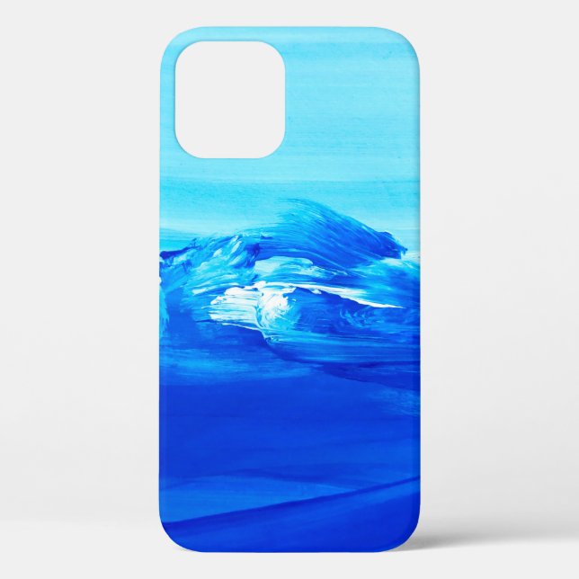 Abstrakter blauer Kunsthintergrund. Moderne Kunst. Case-Mate iPhone Hülle (Rückseite)
