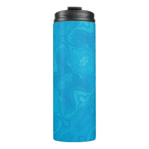Abstrakter blauer Marmor personalisierter HP Lap Thermosbecher