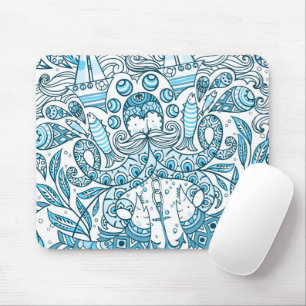 Abstrakter Blauer Ozean Mousepad
