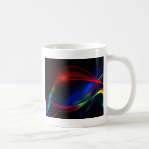 Abstrakter blauer und grüner Swirl-Effekt Kaffeetasse