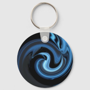 Abstrakter Blauer Vogel *personalisieren* Schlüsselanhänger