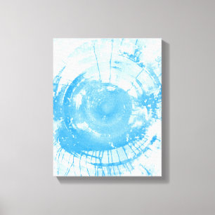 Abstrakter blauer Watercolorhintergrund, Leinwanddruck