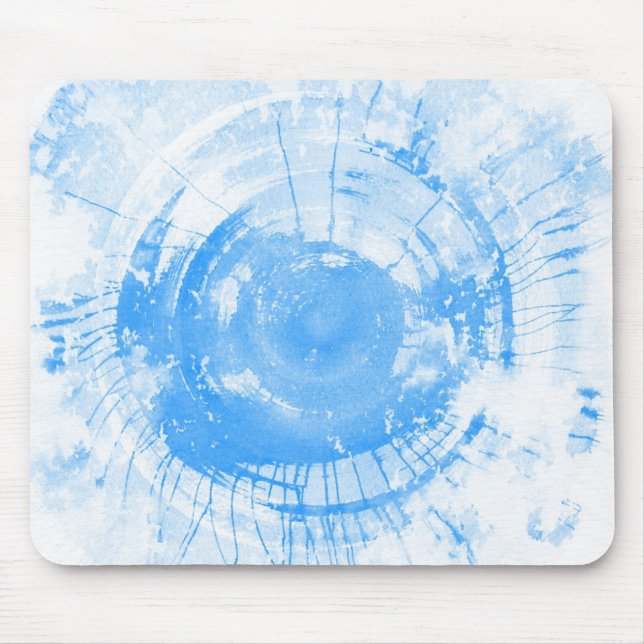 Abstrakter blauer Watercolorhintergrund, Mousepad (Vorne)