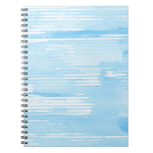 Abstrakter blauer Watercolorhintergrund, Notizblock