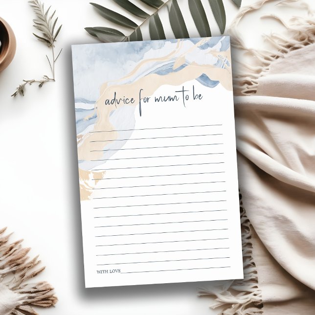 Abstrakter Blue Beige Coastal Beach Ratschlag für  (Von Creator hochgeladen)