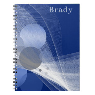 Abstrakter Blue Swirl und Circles-Notebook Notizblock