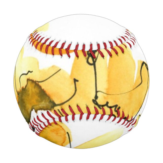 Abstrakter blumengeschmückter Hintergrund Baseball (Vorderseite)