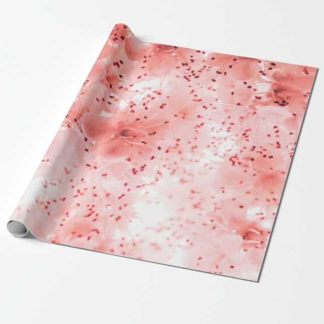 Abstrakter blumengeschmückter Hintergrund rosa Blu Geschenkpapier (Ungerollt)