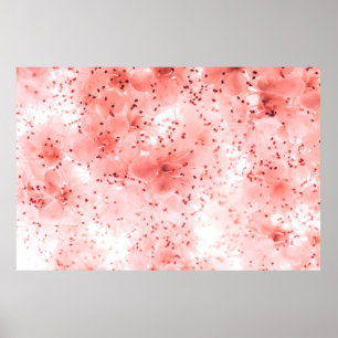 Abstrakter Blumenhintergrund aus rosa Blüten über Poster