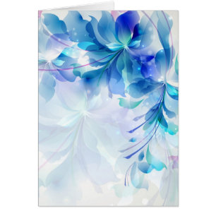 Abstrakter Blumenhintergrund blau und weiß