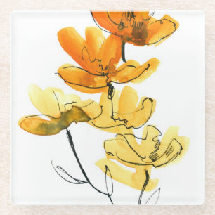 Abstrakter Blumenhintergrund Glasuntersetzer