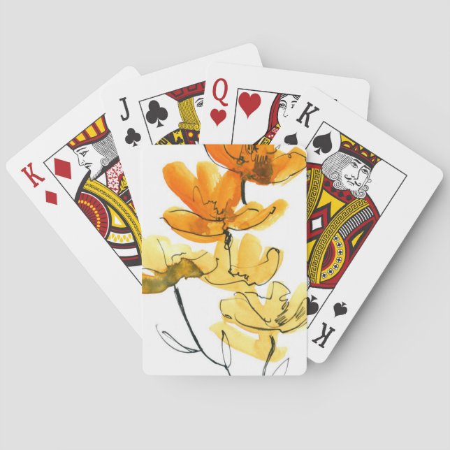 Abstrakter Blumenhintergrund Spielkarten (Rückseite)