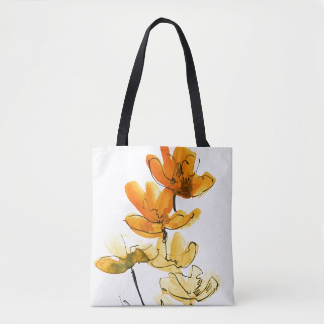 Abstrakter Blumenhintergrund Tasche (Vorderseite)