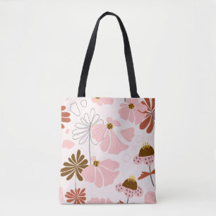 Abstrakter Blumenmuster nahtloser Muster handgezei Tasche