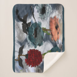 Abstrakter Blumenstrauß Sherpa Blanket Sherpadecke