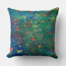 Abstrakter Blumenwirbel Kissen