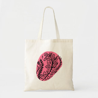 Abstrakter Boho-Farbfleck mit Wildblumen Tragetasche