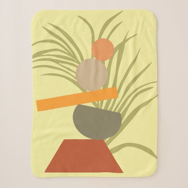 Abstrakter botanischer Genuss Sherpadecke (Vorderseite)