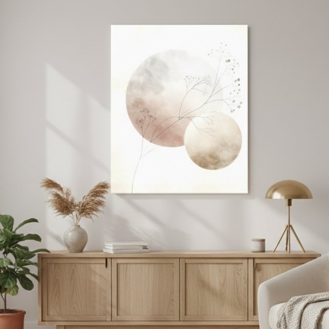Abstrakter Botanischer Mond Leinwanddruck (Von Creator hochgeladen)