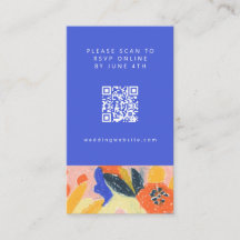 Abstrakter botanischer Spaß beim Hochzeitssehen QR