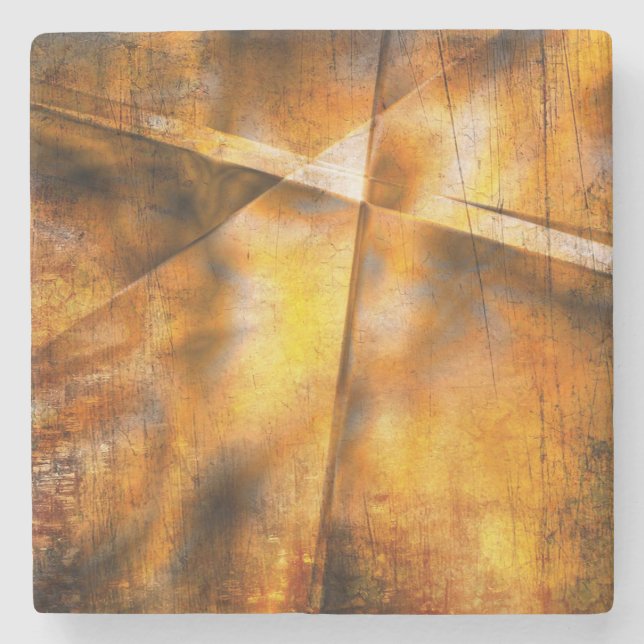 abstrakter bunter Hintergrund der Kunst Steinuntersetzer (Vorderseite)