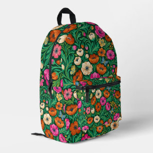 Abstrakter Bunter Skandinavischer Anemonen Rucksac Bedruckter Rucksack