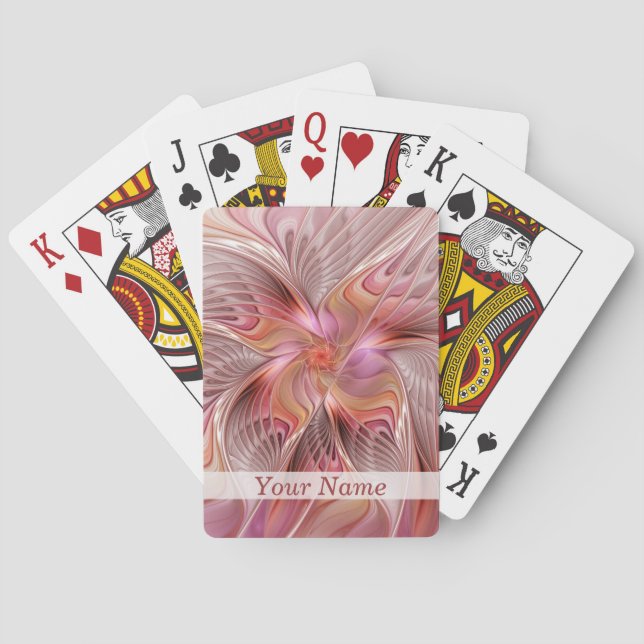 Abstrakter Butterfly-Fraktal Spielkarten (Rückseite)