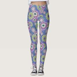 Abstrakter Cartoon Blume Blumenkinder skandinav Leggings