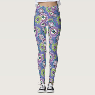 Abstrakter Cartoon Blume Blumenkinder skandinav Leggings