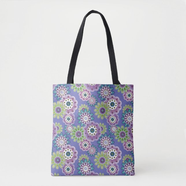Abstrakter Cartoon Blume Blumenkinder skandinav Tasche (Vorderseite)