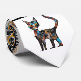 Abstrakter Cat Design Necktie Krawatte