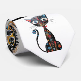 Abstrakter Cat Design Necktie Krawatte