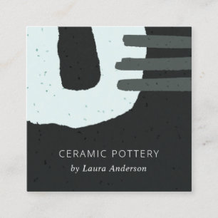 ABSTRAKTER CHIC-KERAMIK-TEXTURE-BLUE QUADRATISCHE VISITENKARTE