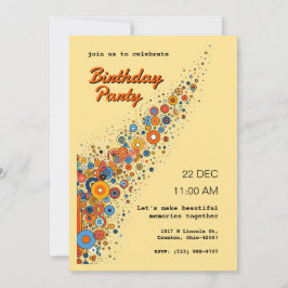 Abstrakter Circle Themed Personalisiert Einladung