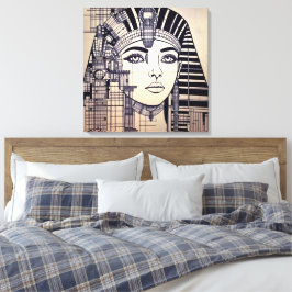 Abstrakter Cleopatra Kopf Leinwanddruck