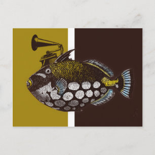 Abstrakter Clown triggerfish Postkarte