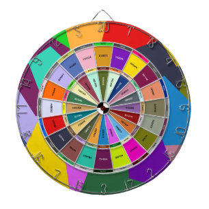 Abstrakter Color Hex Picker Dartscheibe