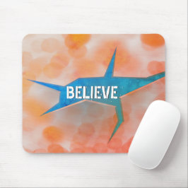 Abstrakter Crack auf Orange Bokeh Mousepad