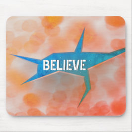 Abstrakter Crack auf Orange Bokeh Mousepad