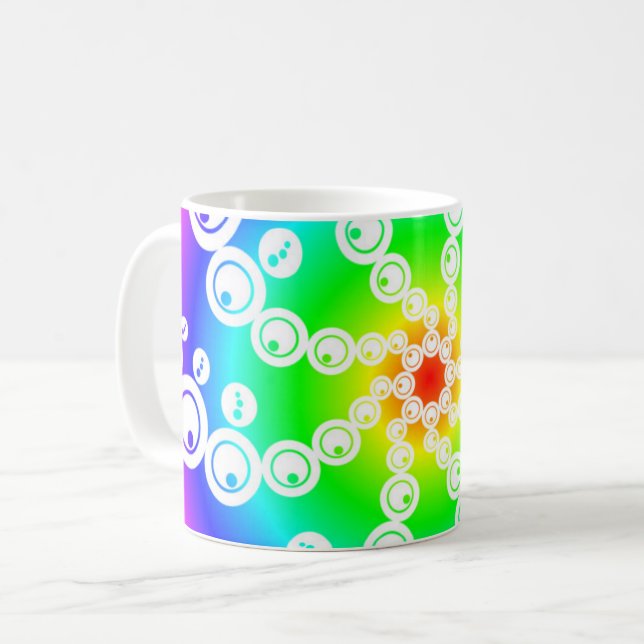 Abstrakter Crop Circle Kaffeetasse (Vorderseite Links)