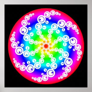 Abstrakter Crop Circle Poster