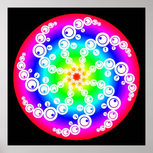 Abstrakter Crop Circle Poster (Vorne)